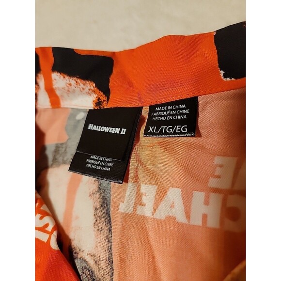 Halloween Michael Myers Mens XL Graphic Print Camp Shirt Short Sleeve NWT - Picture 2 of 6